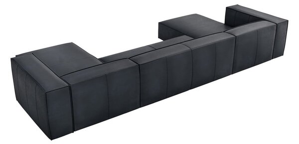 Tmavě modrá kožená rohová pohovka (do "U") Madame – Windsor & Co Sofas
