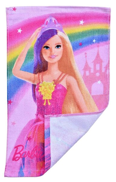 Carbotex Dětský froté ručník BARBIE RŮŽOVÝ SVĚT, růžový, 30x50cm