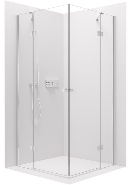 Cerano Marino Duo, sprchový kout 100(dveře) x 100(dveře), 6mm čiré sklo, chromový profil, CER-CER-422913