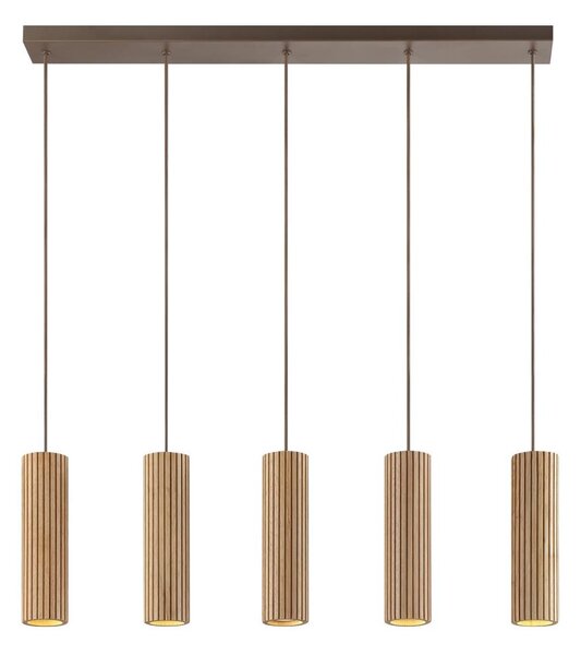 Brilliant - Lustr na lanku LAKEWOOD 5xGU10/10W/230V hnědá
