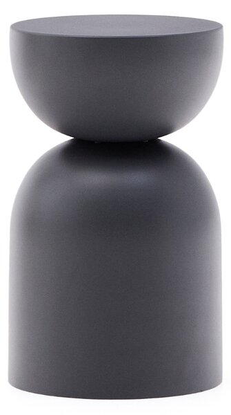 Šedý kovový odkládací stolek Kave Home Rachell 30,5 cm