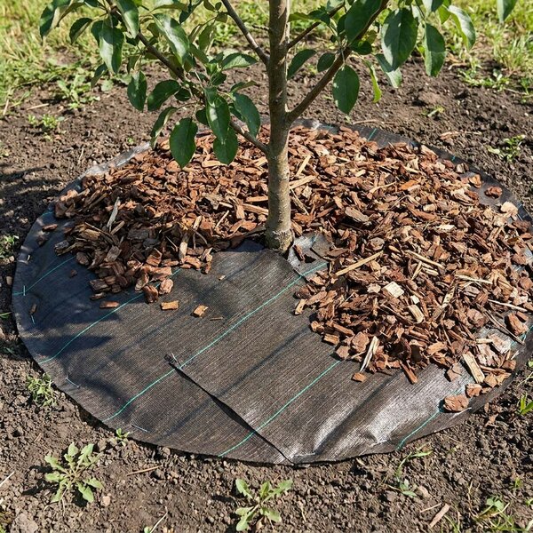 Tkaná mulčovací textilie AGROJUTEX, s UV stabilizací, gramáž 100 g/m2, černo-hnědá, š.165cm (látka v metráži)