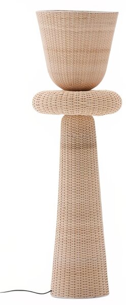 Ratanová stojací lampa Kave Home Neuda 140 cm