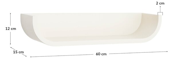 Béžová nástěnná police Kave Home Salaya 60 cm