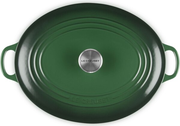 Le Creuset 21002311602461 Pekáč Juniper oválný, 31 cm, tmavě zelený