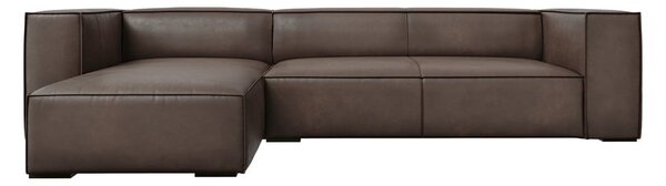 Hnědá kožená rohová pohovka (levý roh) Madame – Windsor & Co Sofas