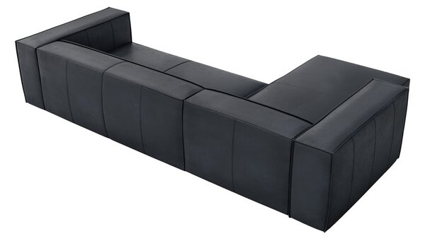 Tmavě modrá kožená rohová pohovka (levý roh) Madame – Windsor & Co Sofas