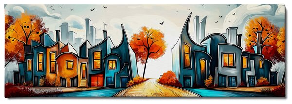 Obraz na plátně - Cestou do Coimbry FeelHappy.cz Velikost obrazu (šířka x výška): 120 x 40 cm