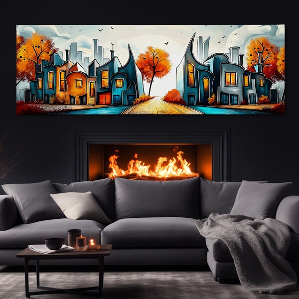 Obraz na plátně - Cestou do Coimbry FeelHappy.cz Velikost obrazu (šířka x výška): 120 x 40 cm