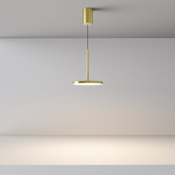 Maytoni P076PL-L12W3K-BS - LED Lustr na lanku PLATO LED/12W/230V 3000K zlatá