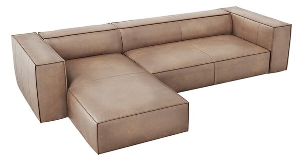 Světle hnědá kožená rohová pohovka (levý roh) Madame – Windsor & Co Sofas