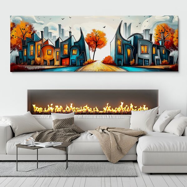 Obraz na plátně - Cestou do Coimbry FeelHappy.cz Velikost obrazu (šířka x výška): 120 x 40 cm