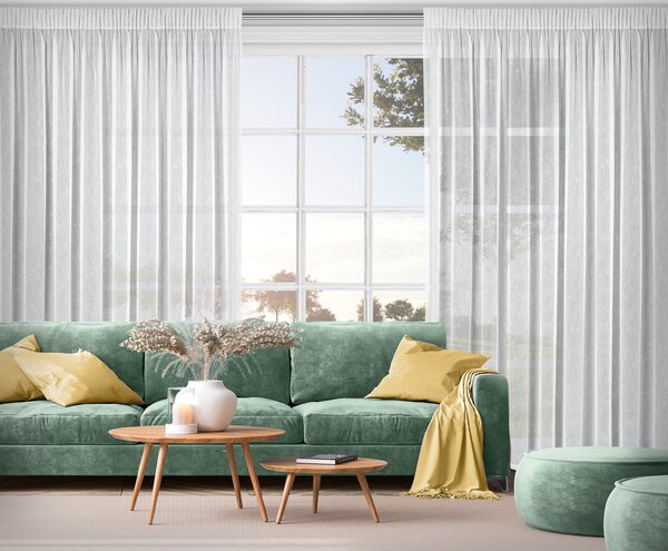 ZÁCLONA NA PÁSCE KELLY 300 X 250 CM BÍLÁ BT