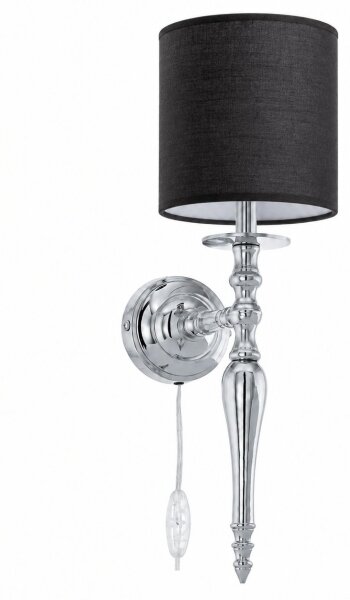 BRILAGI - Nástěnná lampa NUBILA 1xE27/60W/230V lesklý chrom/černá