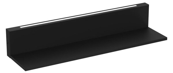 Nástěnná police s LED osvětlením SHELF 10x60 cm černá