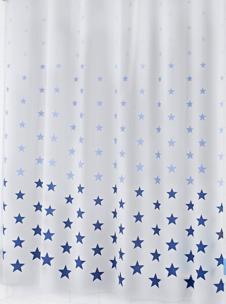 Ridder Výprodej a doprodej Sprchový závěs STELLA, PVC - modrý dekor - 180 x 200 cm 32623