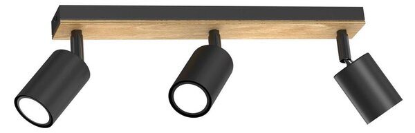 Bodové svítidlo TULON 3xGU10/8W/230V černá/dub