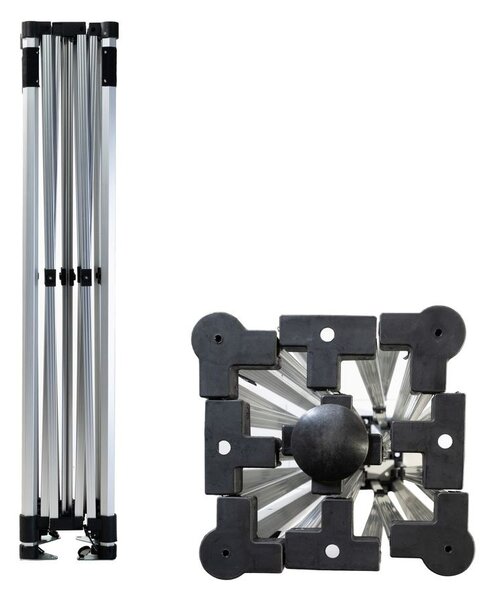 TENTino SET - Nůžkový párty stan 3x3 m s jednostranným potiskem Typ konstrukce: SMALL HEXAGON, Rozsah potisku: pouze střecha, Plachtovina - gramáž: polyester 230 g/m2