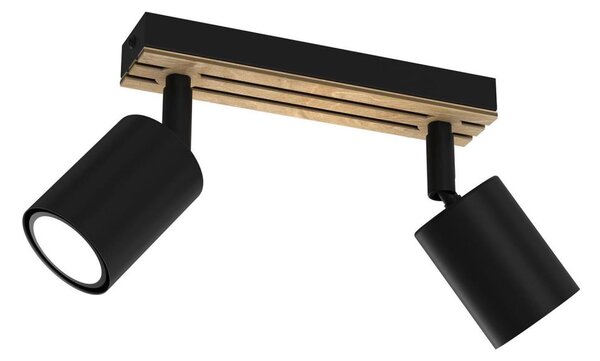 Bodové svítidlo TERRA 2xGU10/8W/230V černá/dub