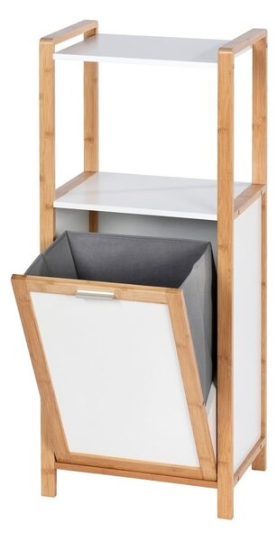 Bambusový koupelnový regál v bílo-přírodní barvě 40x95 cm Finja – Wenko