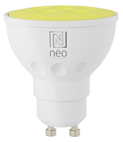 Immax NEO LITE Smart žárovka LED GU10 4,8W RGB+CCT bar. a bílá, stmívatelná, WiFi, Beacon