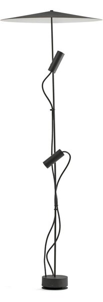 CLAP 1266 stojací lampa, černá 2x6W 3000K 38st. se stínítkem - FARO