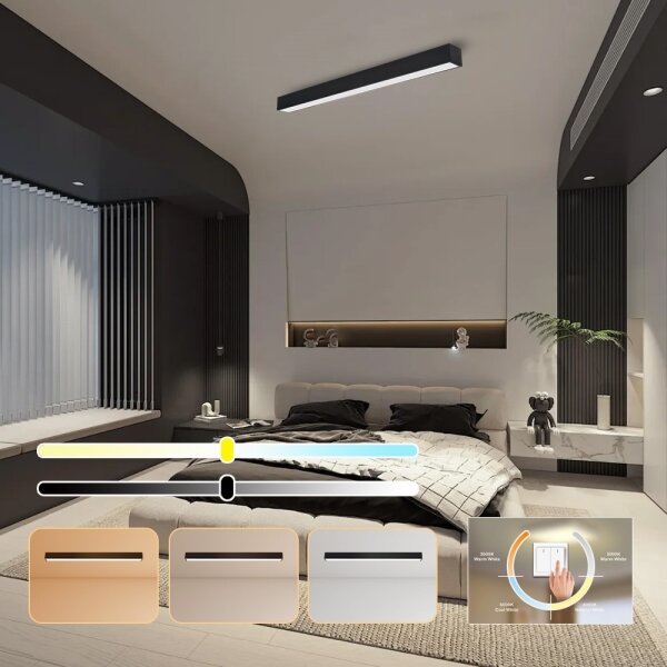 Immax NEO 07256L - LED Stmívatelné svítidlo LUNGO 38W/230V Wi-Fi Tuya černá + DO