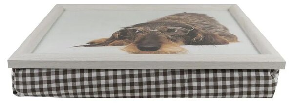 Podnos na nohy s jezevčíkem v brýlích Dachshund humour - 43*33*7cm - Mars & More