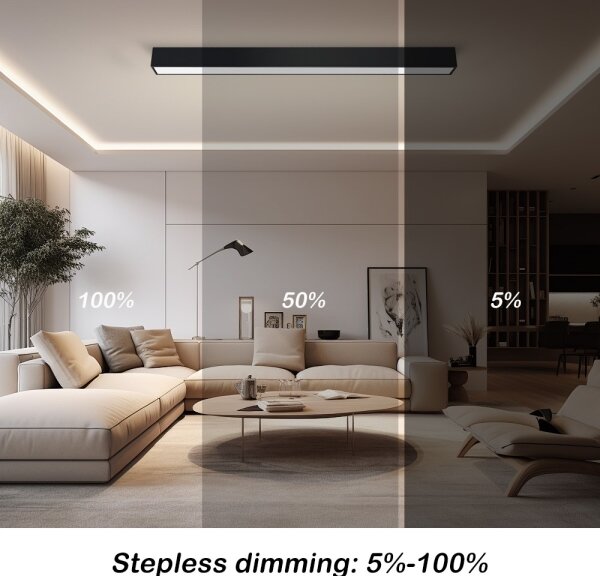 Immax NEO 07256L - LED Stmívatelné svítidlo LUNGO 38W/230V Wi-Fi Tuya černá + DO
