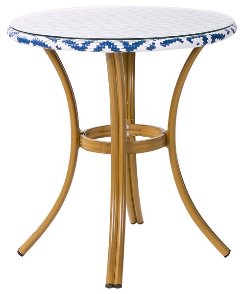 Bistro stolek RIFREDDO 70 cm 70 cm Bezpečnostní sklo Modrá