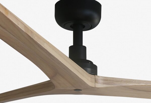 FARO 34282 -Stropní ventilátor KLIM L borovice/černá pr. 150 cm+dálkové ovládání