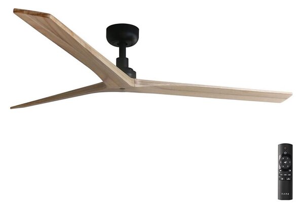 FARO 34282 -Stropní ventilátor KLIM L borovice/černá pr. 150 cm+dálkové ovládání
