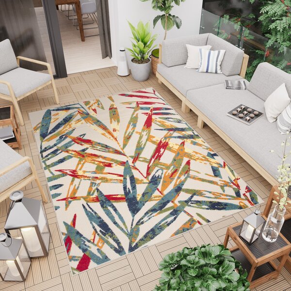Makro Abra Moderní kusový koberec AVENTURA EC68A Palmové listy vícebarevný Rozměr: 80x200 cm