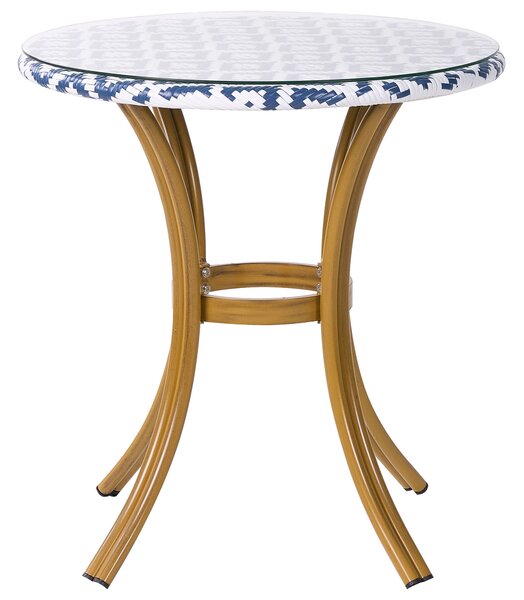 Bistro stolek RIFREDDO 70 cm 70 cm Bezpečnostní sklo Modrá