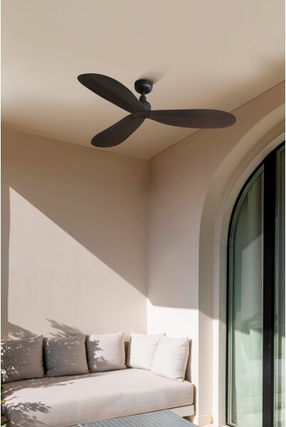 FARO 34301 - Stropní ventilátor PALMA hnědá pr. 129 cm IP44 + dálkové ovládání