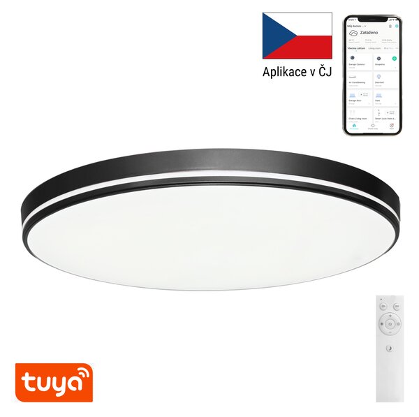 Immax NEO LITE AREAS Smart stropní svítidlo 40cm, 24W černé Tuya WiFi, DO s funkcí BEACON