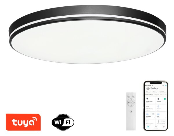 Immax NEO LITE AREAS Smart stropní svítidlo 40cm, 24W černé Tuya WiFi, DO s funkcí BEACON