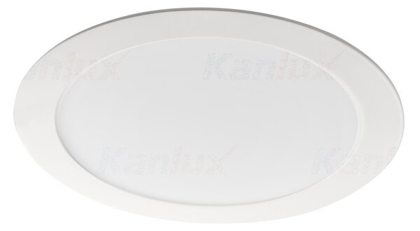 KANLUX Vestavné LED venkovní osvětlení XEDA, 18W, teplá bílá, 22cm, kulaté, bílé 28935