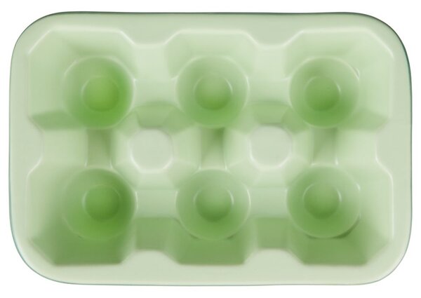 EGGS ON Keramický stojan na vajíčka - zelená