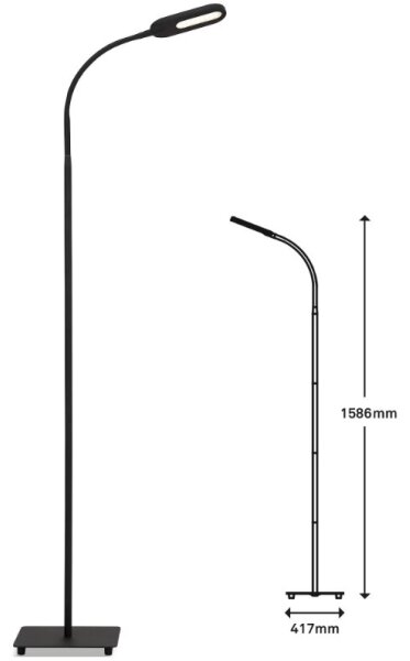 Briloner 1297-015 - LED Stmívatelná flexibilní stojací lampa LED/6,6W/230V