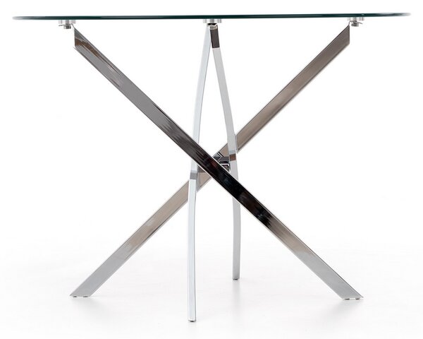 Jídelní stůl Raymond, čirá / stříbrná