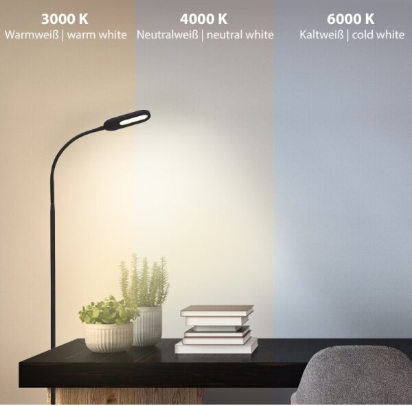 Briloner 1297-015 - LED Stmívatelná flexibilní stojací lampa LED/6,6W/230V