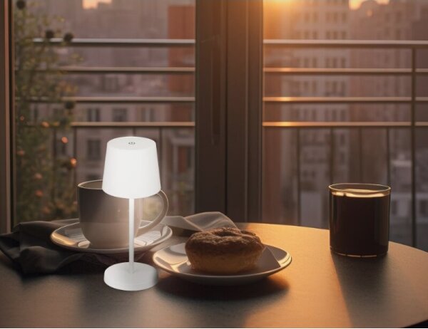 Briloner 7423016 - LED Stmívatelná nabíjecí stolní lampa LED/2,6W/5V IP44 bílá