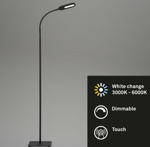 Briloner 1297-015 - LED Stmívatelná flexibilní stojací lampa LED/6,6W/230V
