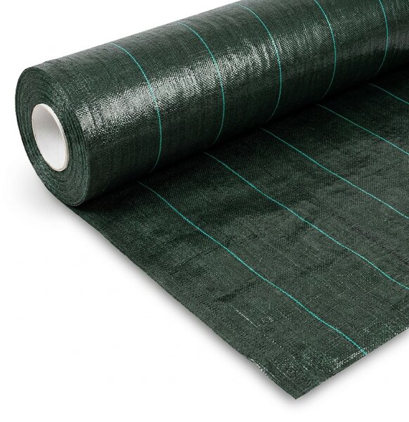 Tkaná mulčovací textilie AGROJUTEX, s UV stabilizací, gramáž 100 g/m2, černo-zelená, š.165cm (látka v metráži)