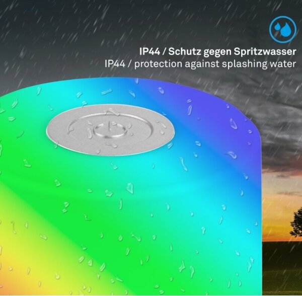 Briloner 7462014 - LED RGB Nabíjecí stolní lampa LED/1,5W/5V IP44 chrom