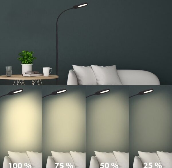 Briloner 1297-015 - LED Stmívatelná flexibilní stojací lampa LED/6,6W/230V
