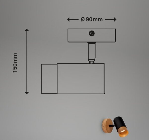 Briloner 2144015 - Nástěnné bodové svítidlo SPOT 1xGU10/9W/230V