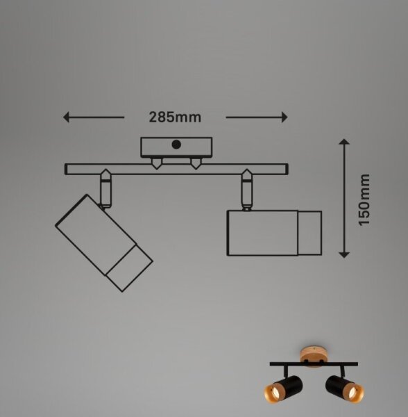 Briloner 2144025 - Bodové svítidlo SPOT 2xGU10/9W/230V