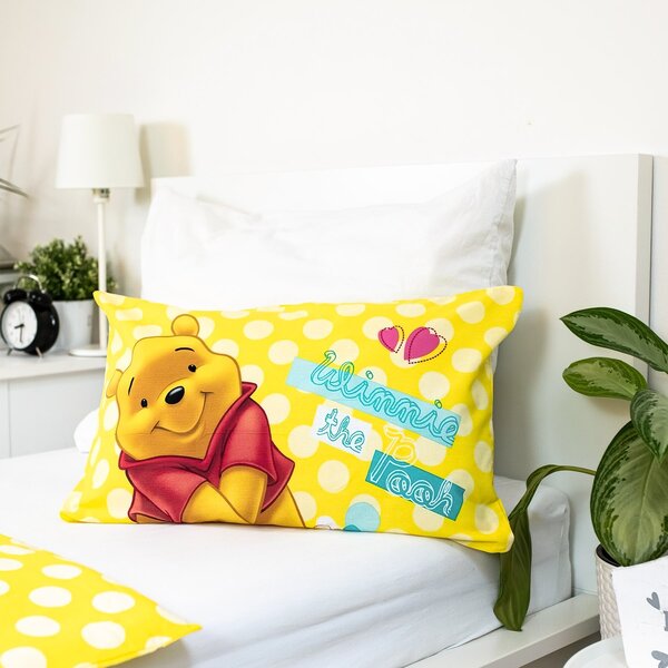 Jerry Fabrics povlečení do postýlky WTP SMILE BABY MEDVÍDEK PÚ, žluté, bavlna hladká, 100x135cm + 40x60cm